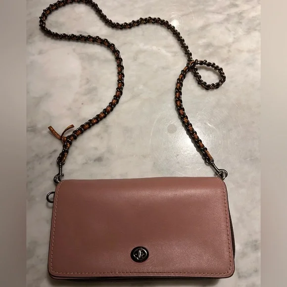 Coach 1941 Pink Leather Crossbody Bag - Picture 1 of 4